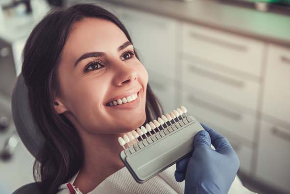 Dentist at work in the treatment room